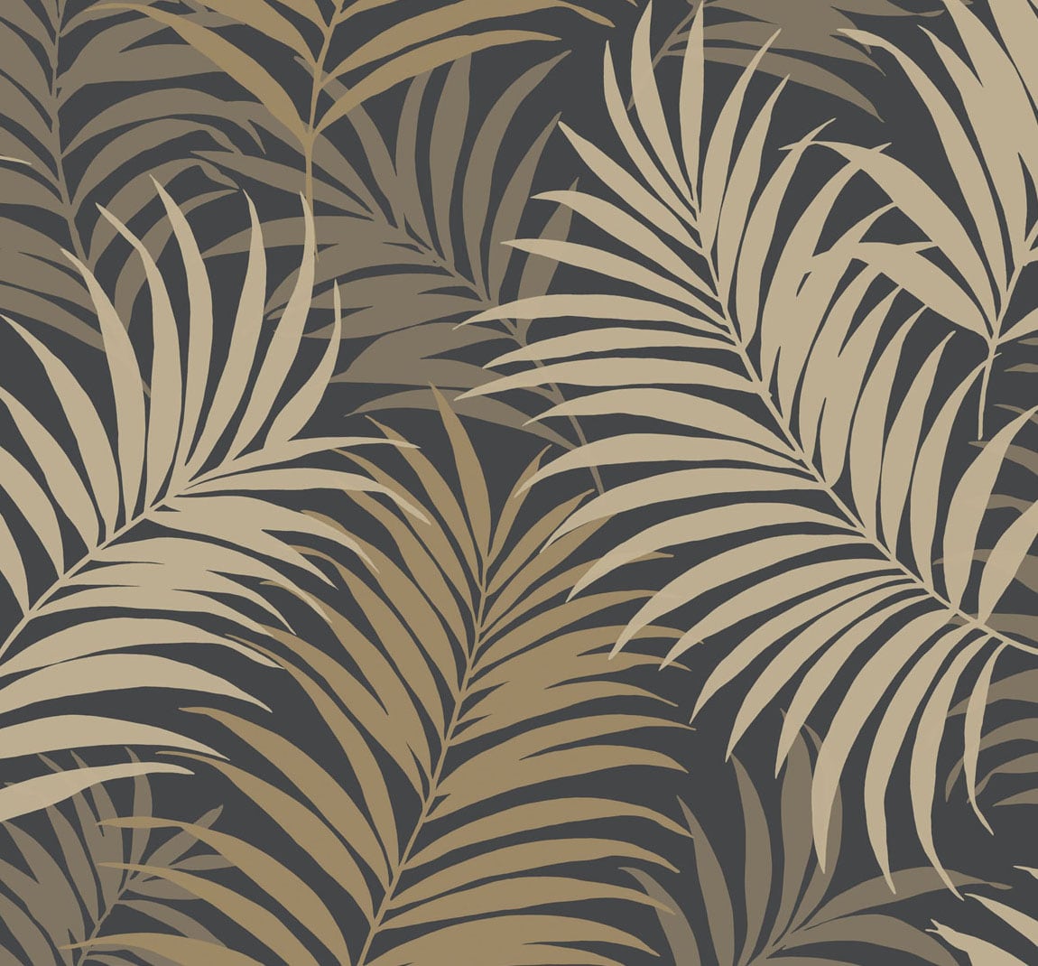 Lillian August Luxe Retreat Via Palma Palm Leaf Coastal Grey Matte Sidewall - LN10110