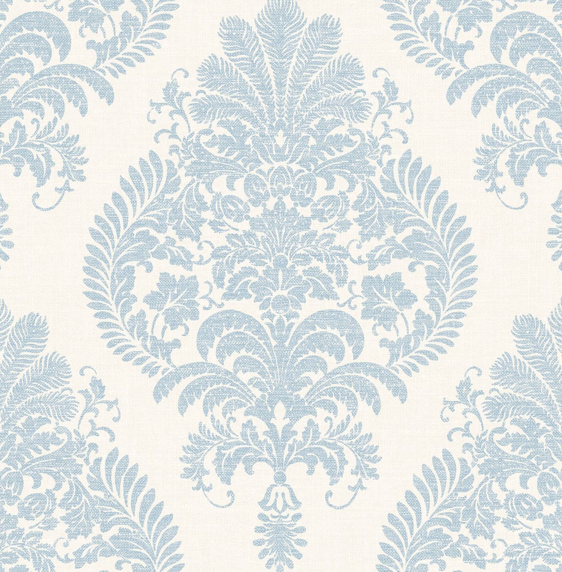 Lillian August Luxe Retreat Antigua Damask Damask Coastal Blue Matte Sidewall - LN10412