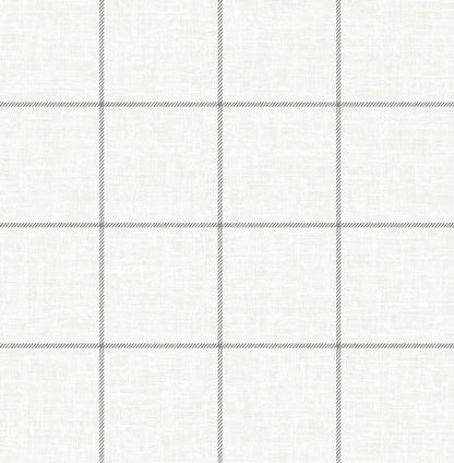 Lillian August Luxe Retreat Linen Check Plaid & Check Coastal Off-White Matte  - LN10700