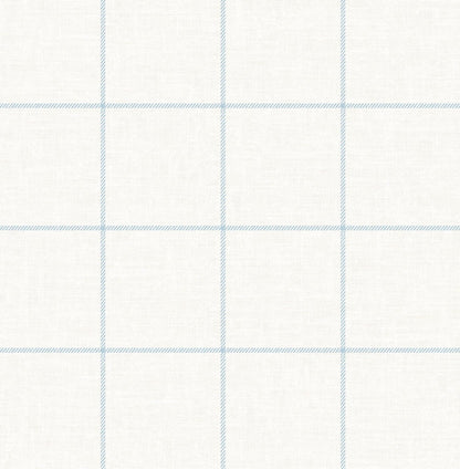 Lillian August Luxe Retreat Linen Check Plaid & Check Coastal Blue Matte  - LN10712