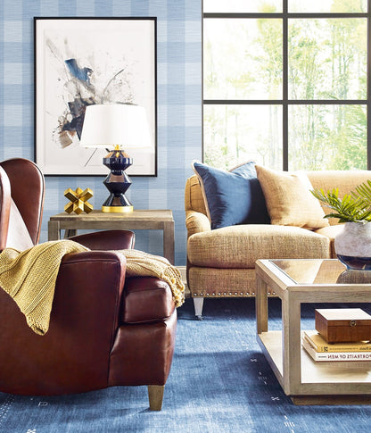 Lillian August Luxe Retreat Rugby Gingham Gingham Coastal Blue Matte  - LN10812