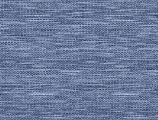 Lillian August Luxe Retreat Faux Linen Weave Faux Coastal Blue Matte Sidewall - LN10902