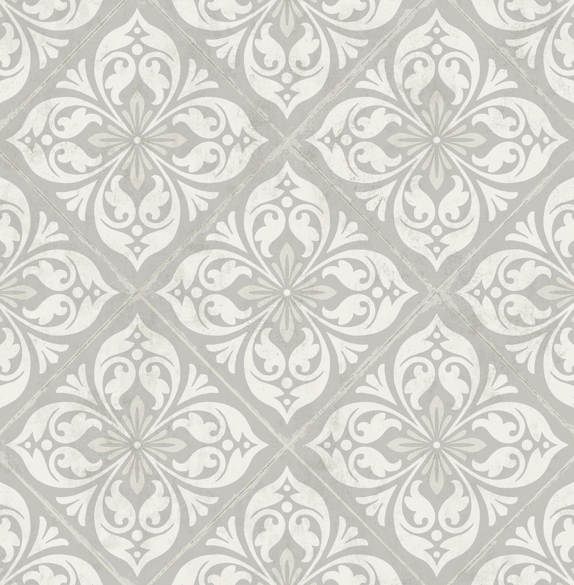 Lillian August Luxe Retreat Plumosa Tile Tile Coastal Grey Metallic Sidewall - LN11008