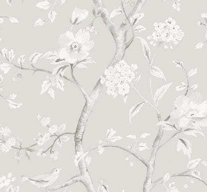 Lillian August Luxe Retreat Southport Floral Trail Chinoiserie Coastal Silver Metallic  - LN11108
