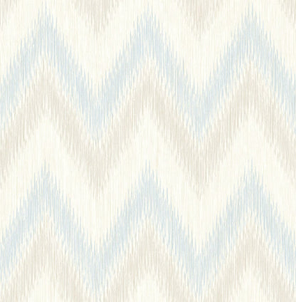 Lillian August Luxe Retreat Regent Flamestitch Stringcloth Chevron Coastal Blue Matte  - LN11212