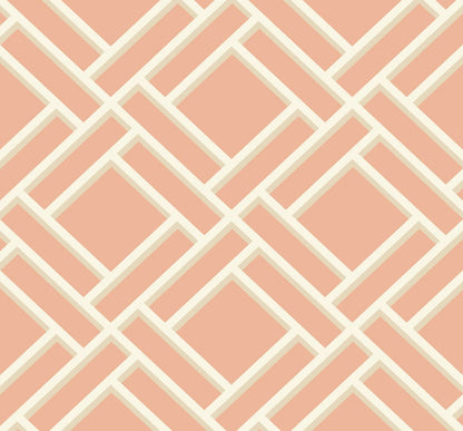 Lillian August Luxe Retreat Block Trellis Geometric Coastal Pink Matte  - LN11501