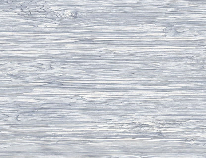 Lillian August Luxe Retreat Washed Shiplap Embossed Vinyl Wood Coastal Blue Matte  - LN11602