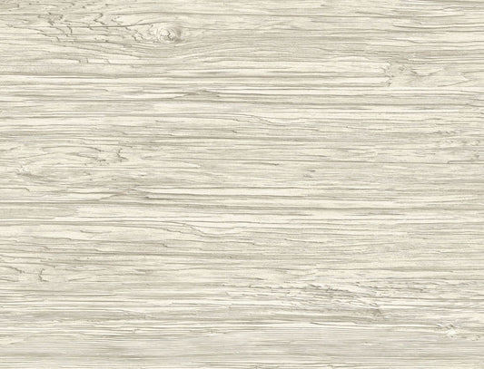 Lillian August Luxe Retreat Washed Shiplap Embossed Vinyl Wood Coastal Brown Matte Sidewall - LN11605