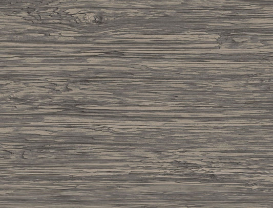 Lillian August Luxe Retreat Washed Shiplap Embossed Vinyl Wood Coastal Brown Matte Sidewall - LN11608