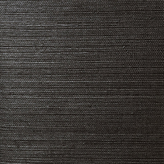 Lillian August Luxe Retreat Sisal Grasscloth Grasscloth Coastal Black Shimmer Sidewall - LN11820