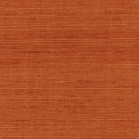 Lillian August Luxe Retreat Sisal Grasscloth Grasscloth Coastal Orange Satin Sidewall - LN11841