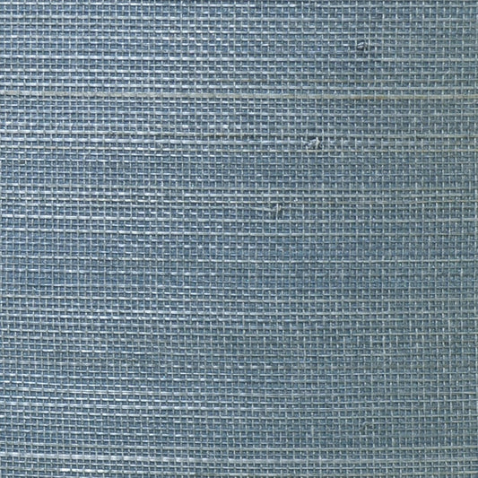 Lillian August Lillian August Grasscloth Binder Abaca Grasscloth Contemporary Blue Satin  - LN11842