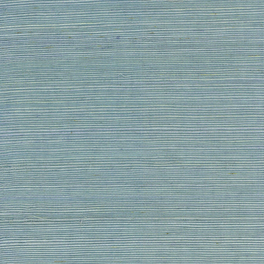 Lillian August Luxe Retreat Sisal Grasscloth Grasscloth Coastal Blue Satin Sidewall - LN11862