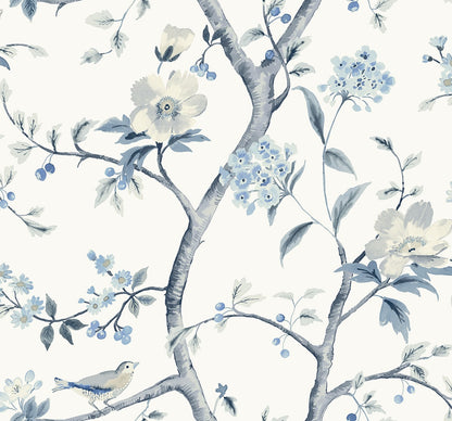 Lillian August Coastal Haven Sparrow Haven Chinoiserie Traditional Blue Matte  - LN40002