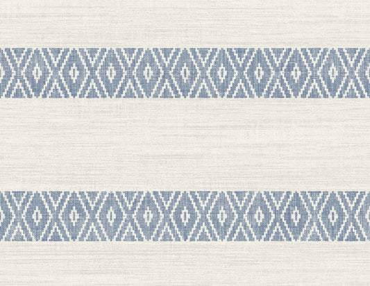 Lillian August Coastal Haven Alani Geo Stripe Stripe Coastal Blue Matte Sidewall - LN40102