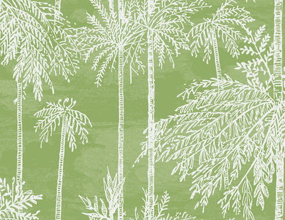 Lillian August Coastal Haven Palm Grove Botanical Coastal Green Matte  - LN40204