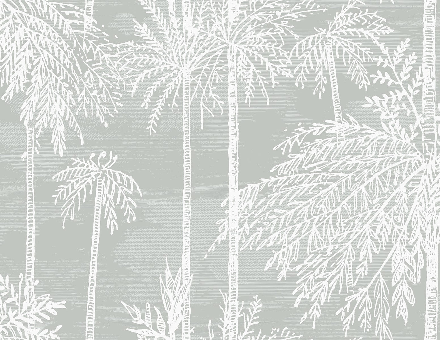 Lillian August Coastal Haven Palm Grove Botanical Coastal Grey Matte Sidewall - LN40208