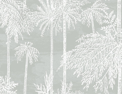 Lillian August Coastal Haven Palm Grove Botanical Coastal Grey Matte  - LN40208