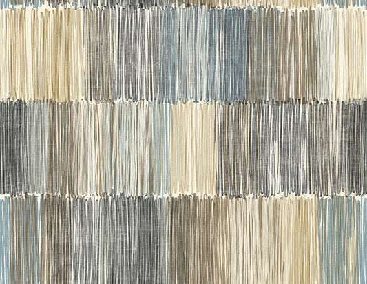 Lillian August Coastal Haven Arielle Abstract Stripe Stripe Contemporary Brown Matte Sidewall - LN40306