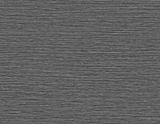 Lillian August Coastal Haven Tiger Island Faux Sisal Faux Grasscloth Coastal Black Matte Sidewall - LN40400