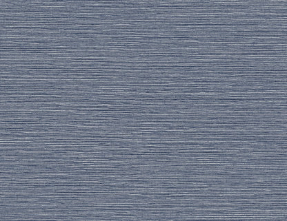 Lillian August Coastal Haven Tiger Island Faux Sisal Faux Grasscloth Coastal Blue Matte  - LN40402