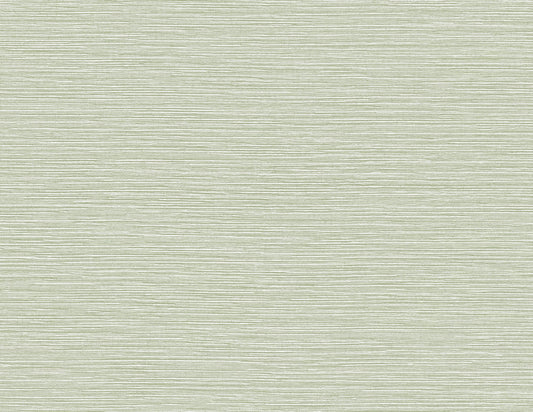 Lillian August Coastal Haven Tiger Island Faux Sisal Faux Grasscloth Coastal Green Matte Sidewall - LN40414