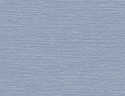 Lillian August Coastal Haven Tiger Island Faux Sisal Faux Grasscloth Coastal Blue Matte  - LN40422
