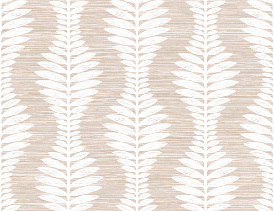 Lillian August Coastal Haven Carina Leaf Ogee Botanical Coastal Pink Matte Sidewall - LN40506