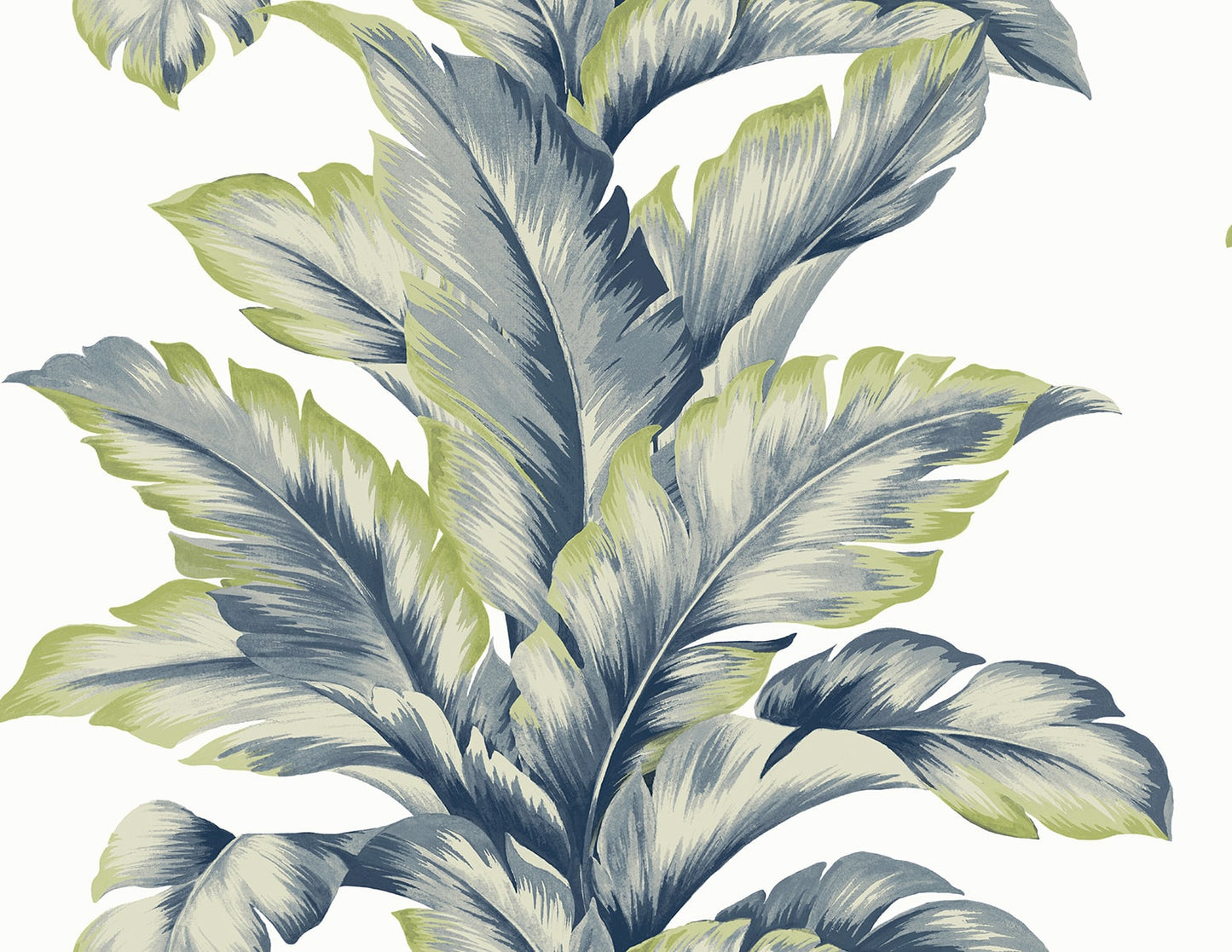 Lillian August Coastal Haven Banana Springs Botanical Coastal Blue Matte Sidewall - LN40602