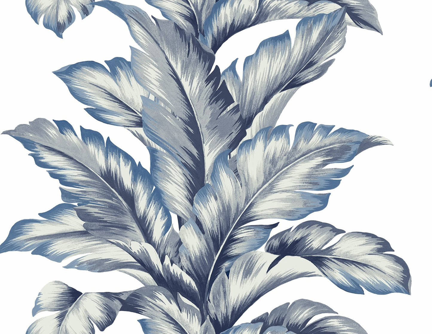 Lillian August Coastal Haven Banana Springs Botanical Coastal Blue Matte Sidewall - LN40612