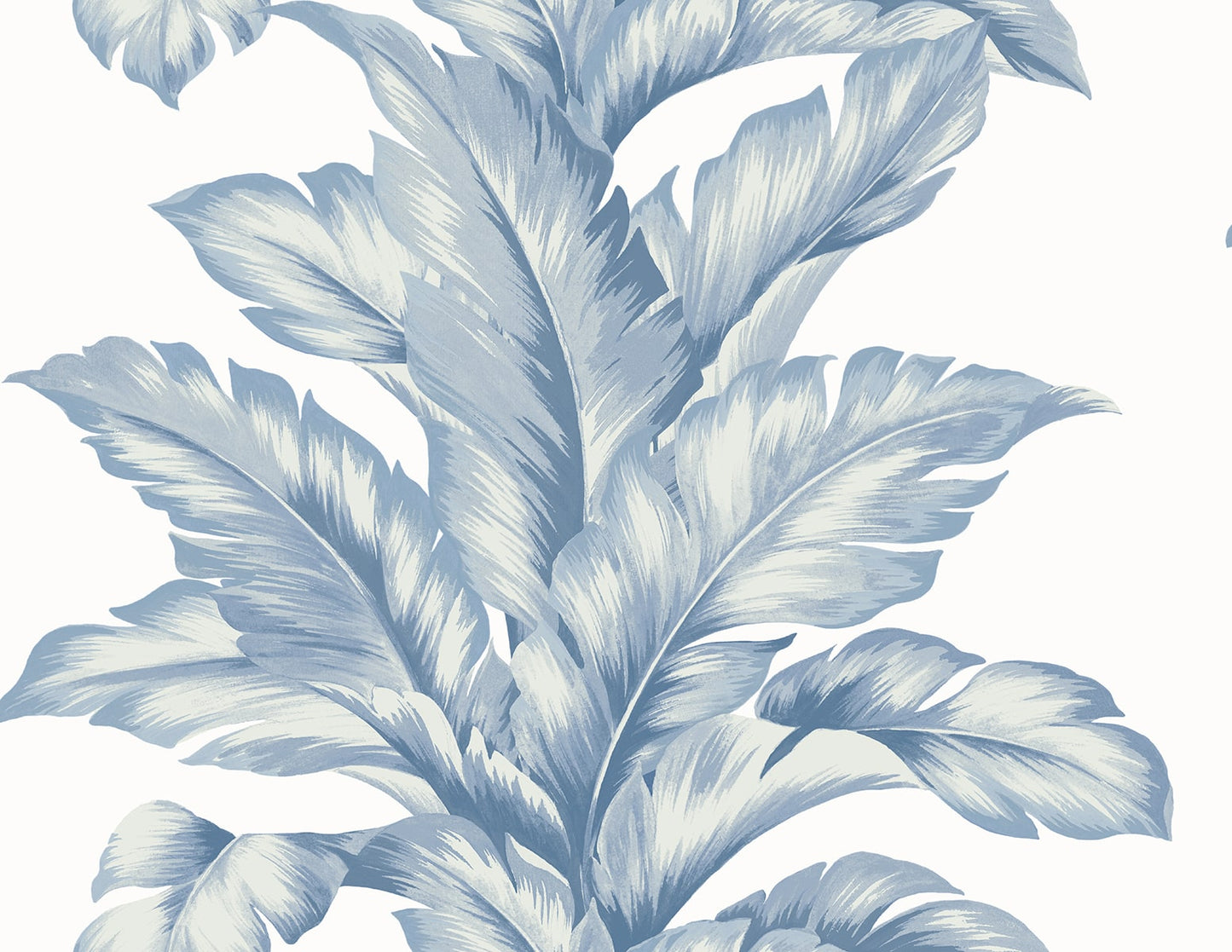 Lillian August Coastal Haven Banana Springs Botanical Coastal Blue Matte Sidewall - LN40632