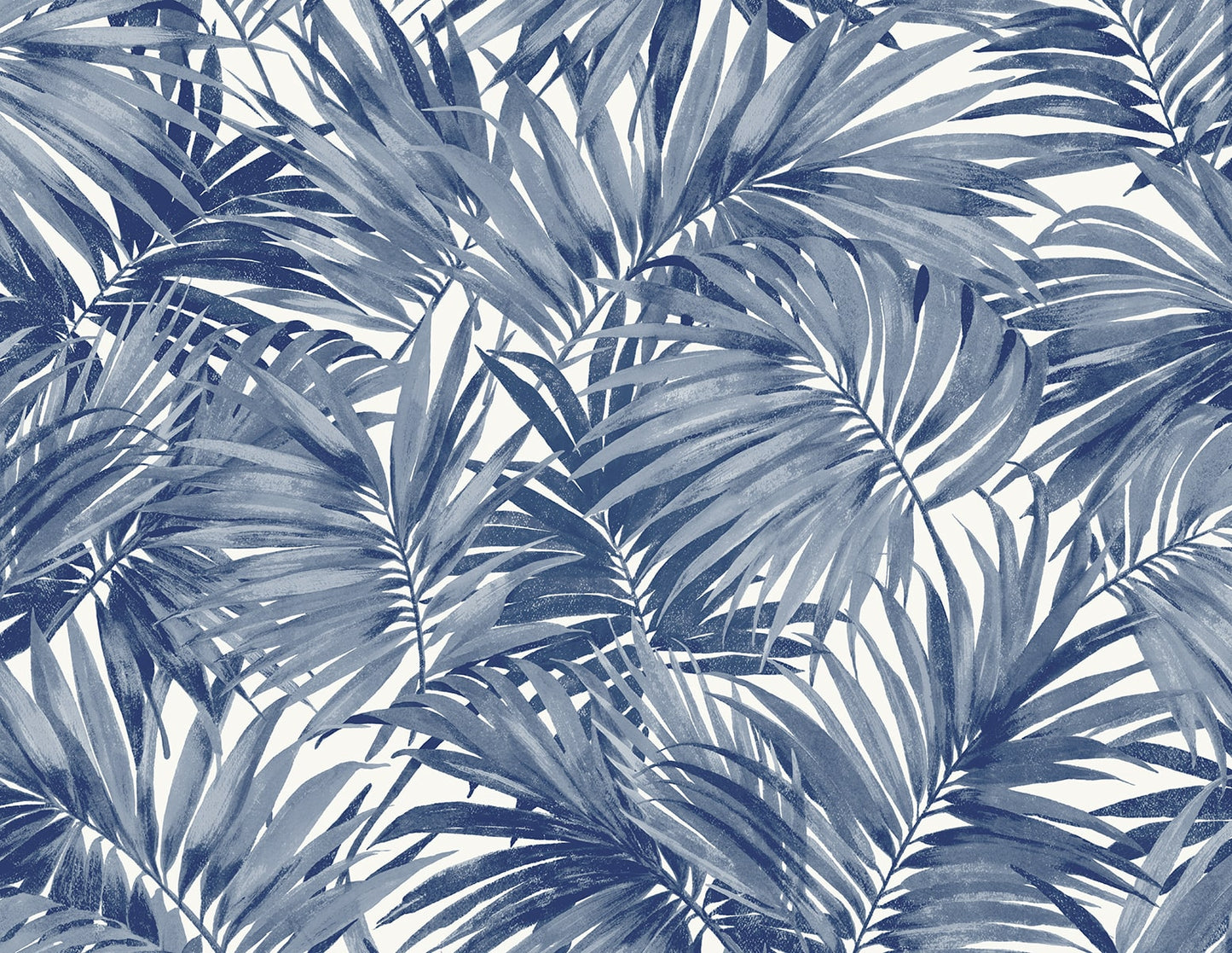 Lillian August Coastal Haven Cordelia Tossed Palms Botanical Coastal Blue Matte Sidewall - LN40712