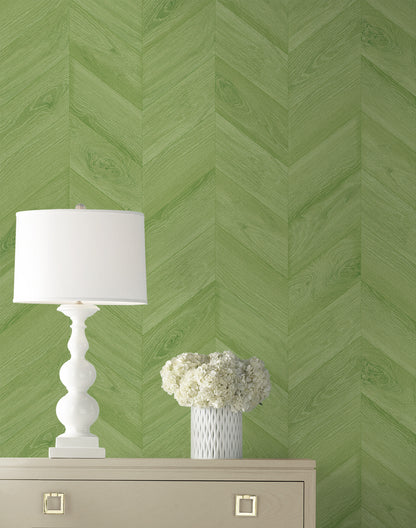 Lillian August Coastal Haven Keone Bay Chevron Wood Coastal Green Matte  - LN40804