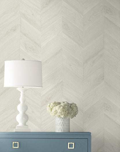 Lillian August Coastal Haven Keone Bay Chevron Wood Coastal Grey Matte  - LN40805