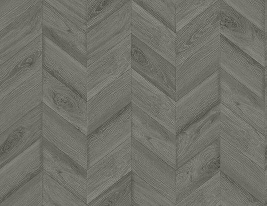 Lillian August Coastal Haven Keone Bay Chevron Wood Coastal Grey Matte Sidewall - LN40808