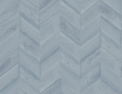 Lillian August Coastal Haven Keone Bay Chevron Wood Coastal Blue Matte  - LN40812