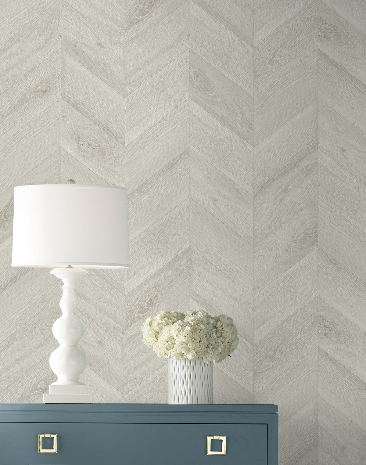 Lillian August Coastal Haven Keone Bay Chevron Wood Coastal Grey Matte  - LN40818