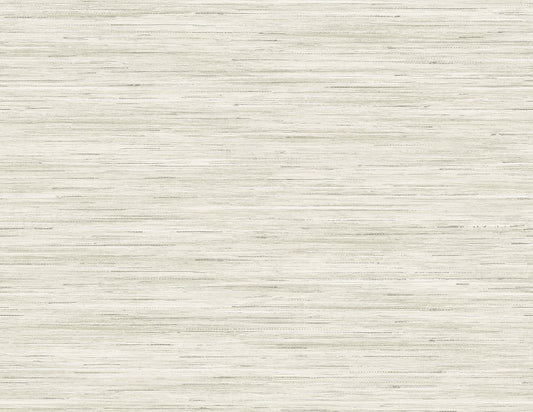 Lillian August Coastal Haven Loe Sanctuary Stria Faux Grasscloth Coastal Off-White Matte Sidewall - LN41100