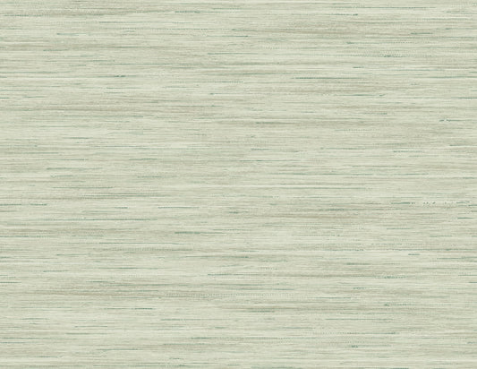 Lillian August Coastal Haven Loe Sanctuary Stria Faux Grasscloth Coastal Green Matte Sidewall - LN41104