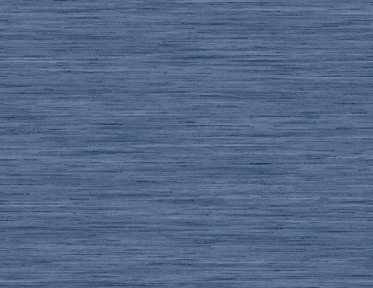 Lillian August Coastal Haven Loe Sanctuary Stria Faux Grasscloth Coastal Blue Matte Sidewall - LN41112