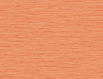 Lillian August Coastal Haven Loe Sanctuary Stria Faux Grasscloth Coastal Orange Matte  - LN41126