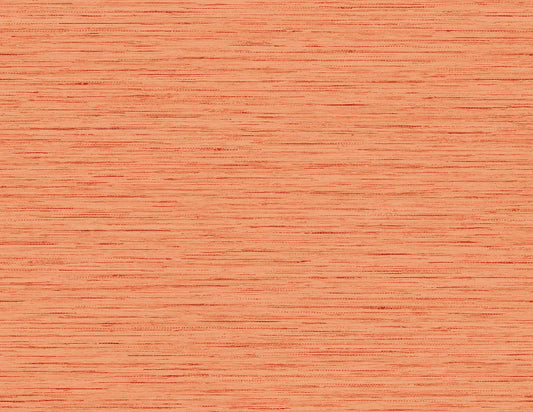 Lillian August Coastal Haven Loe Sanctuary Stria Faux Grasscloth Coastal Orange Matte Sidewall - LN41126