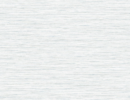 Lillian August Coastal Haven Loe Sanctuary Stria Faux Grasscloth Coastal Blue Matte Sidewall - LN41132