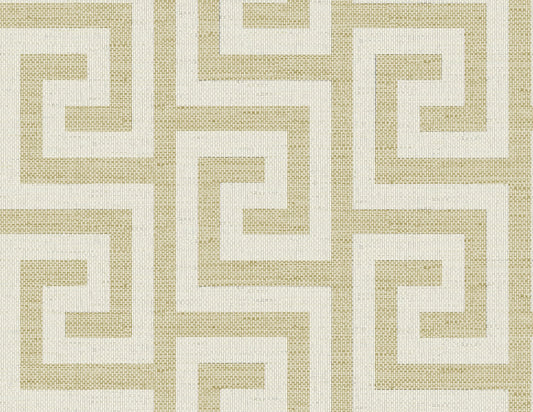 Lillian August Coastal Haven Luna Retreat Greek Key Geometric Coastal Beige Matte Sidewall - LN41203