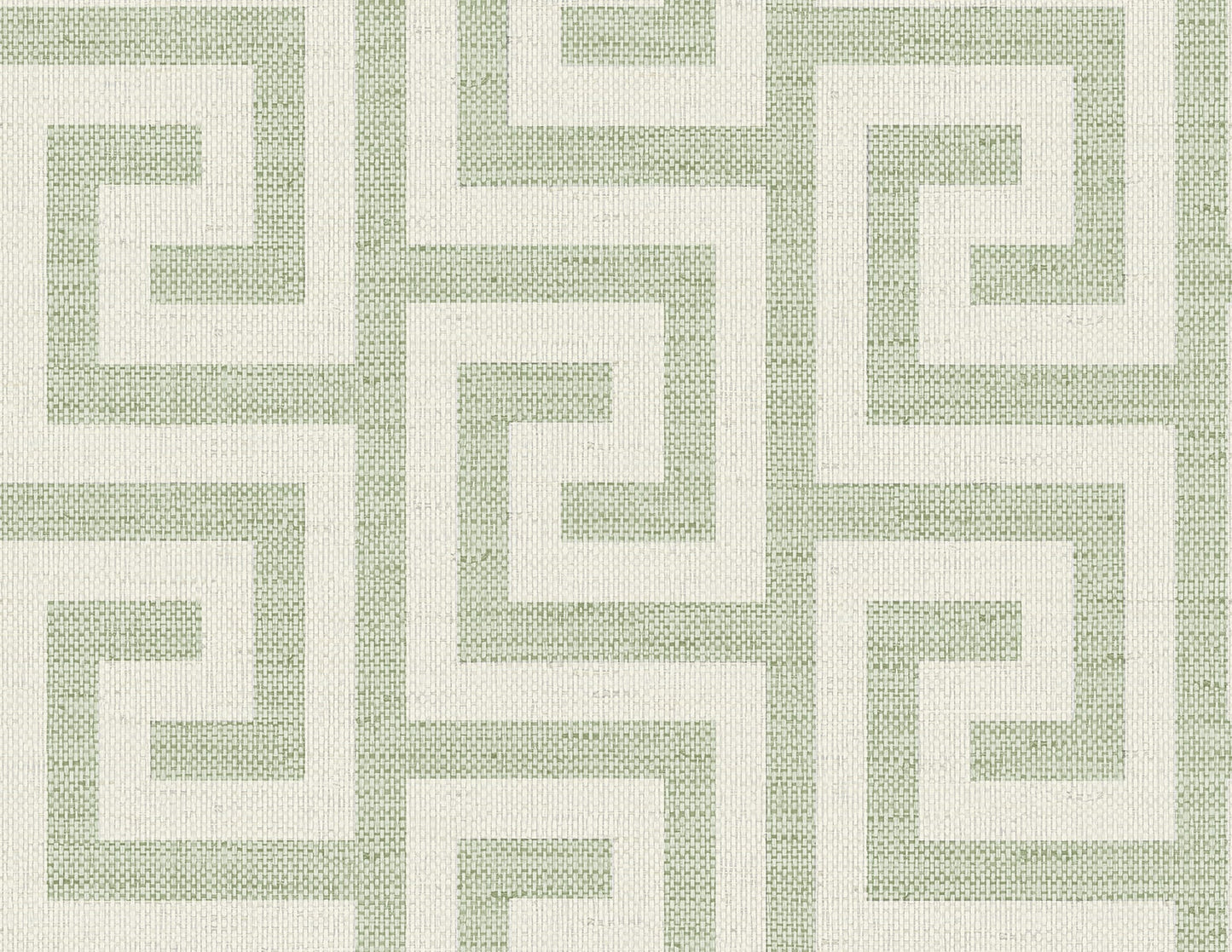 Lillian August Coastal Haven Luna Retreat Greek Key Geometric Coastal Green Matte Sidewall - LN41204