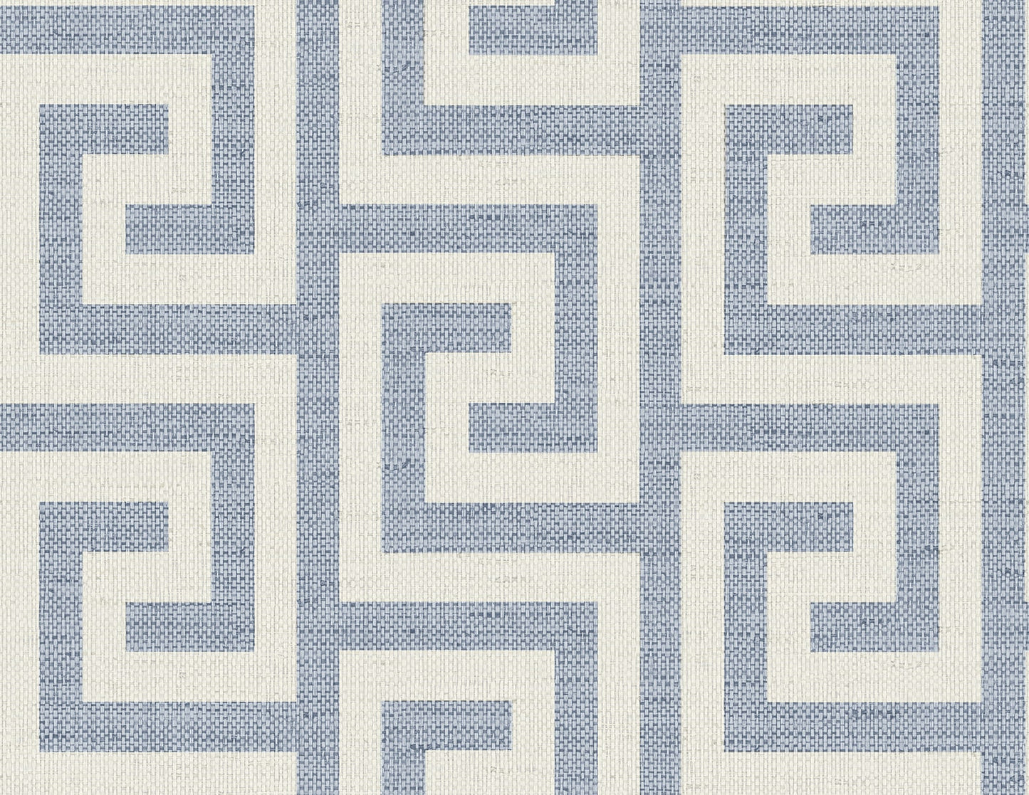 Lillian August Coastal Haven Luna Retreat Greek Key Geometric Coastal Blue Matte Sidewall - LN41212