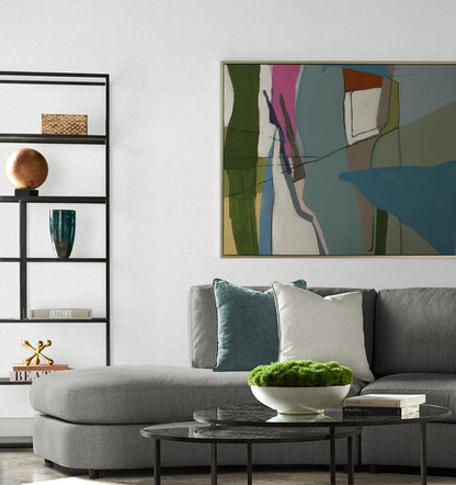 Lillian August Coastal Haven Kaya Faux Paperweave Faux Grasscloth Coastal Off-White Matte  - LN41300