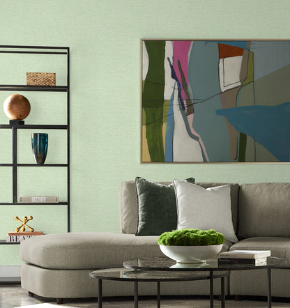 Lillian August Coastal Haven Kaya Faux Paperweave Faux Grasscloth Coastal Green Matte  - LN41304