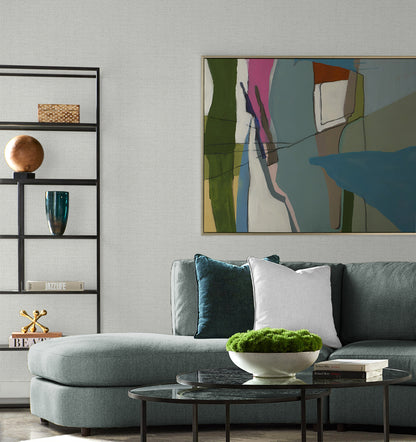 Lillian August Coastal Haven Kaya Faux Paperweave Faux Grasscloth Coastal Grey Matte  - LN41317