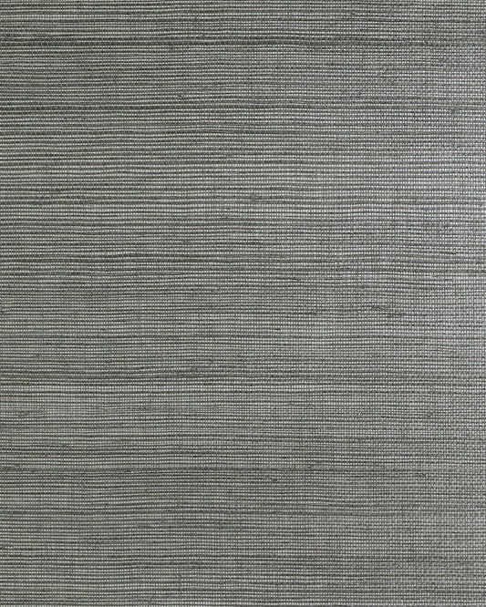 Lillian August Lillian August Natural Textured Wallcoverings 2 Sisal on Metallic Grasscloth Contemporary Silvers & Pewters Satin Sidewall - LN50090